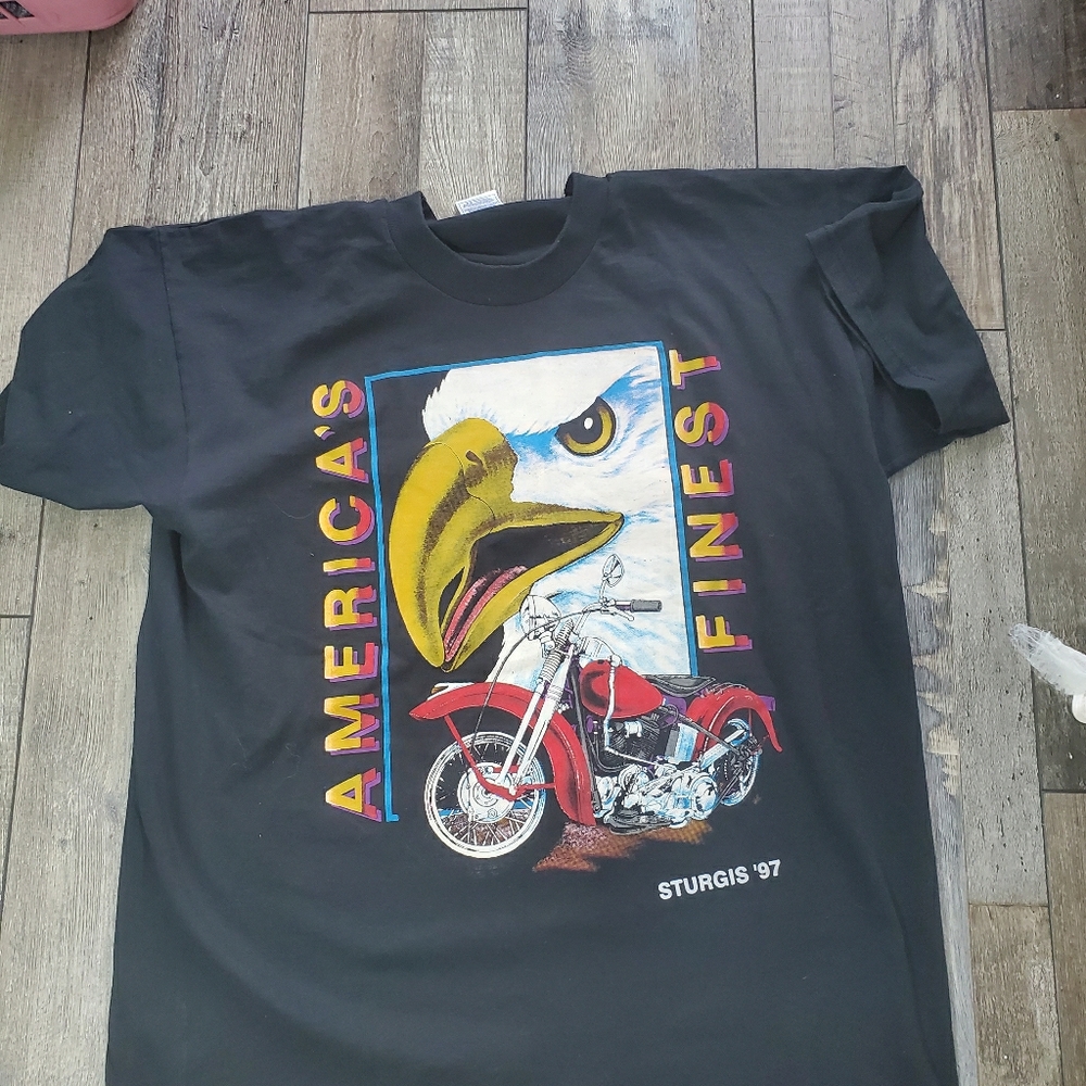 Vintage 1997 Sturgis Eagle motorcycle tee shirt